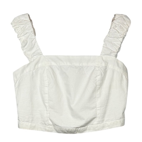 NWT Free People Ashley Tank, Cropped, Optic White, Size Medium - Picture 2 of 9